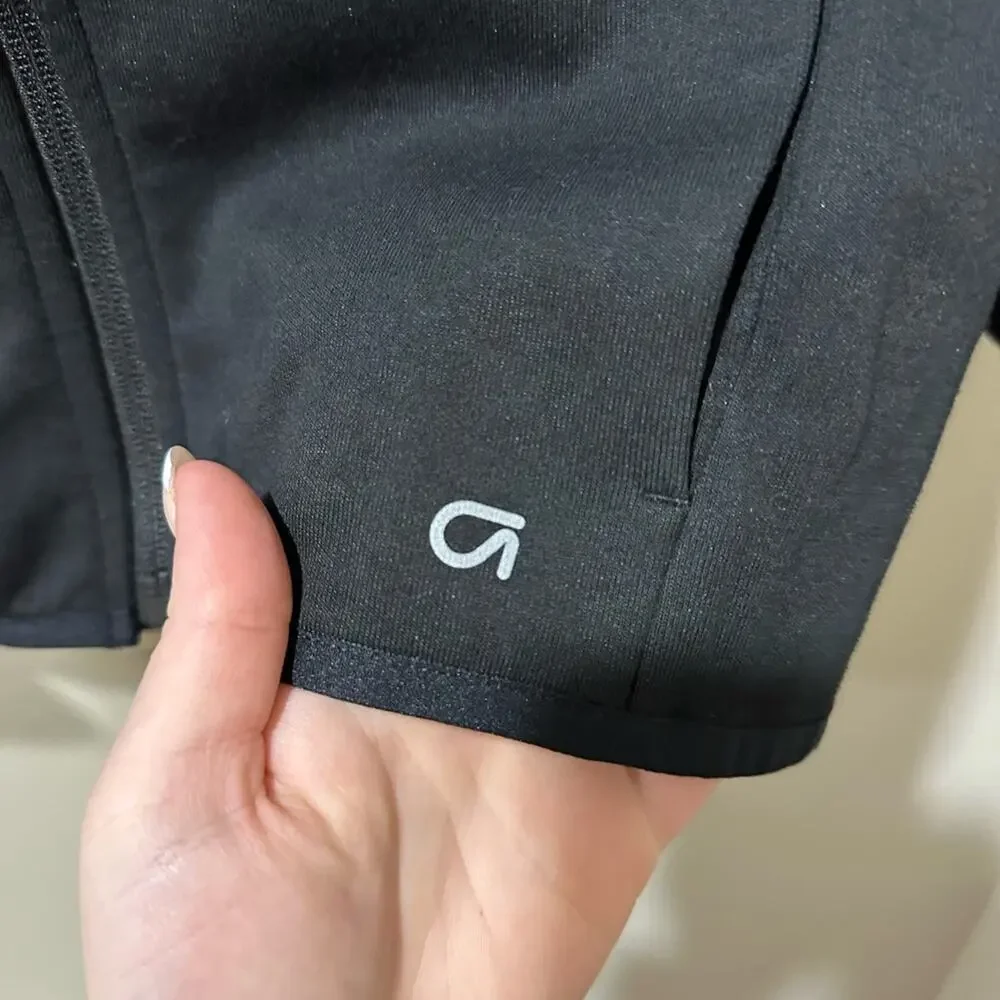 GapFit Full Zip Hoodie Jacket Athletic Activewear‎ Layering Black M